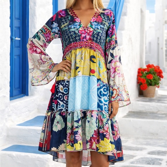 Johnny Was silk Dunas dress NWT - Picture 16 of 16